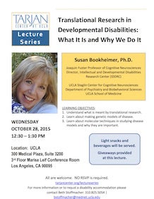 October Susan Bookheimer lecture flyer