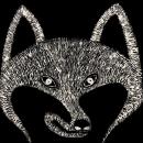 I made an image of fox on a 7 x 5inch scratchboard, a white clay paper with a layer of black India ink. Using a stylus pen I scratched away the ink to reveal the white underneath while designing the fox. Depending on the pressure of the stylus you can get different shades of white and gray. I used a lot of heavy white lines for the fur of the fox and left a lot of the surrounding area untouched. The area around the nose and neck are untouched, giving the fox a dramatic affect.