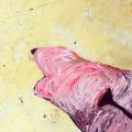Abstract painting of pink body