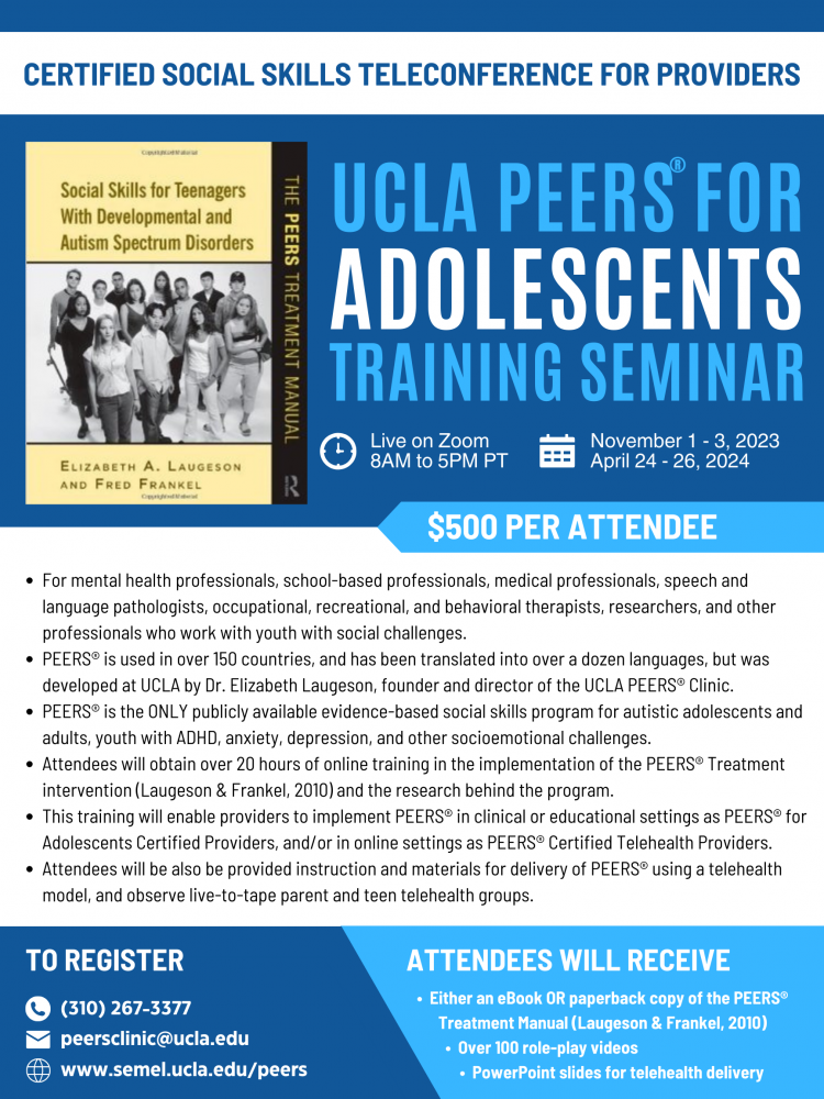 PEERS® Bully Proofing Boot Camp  Semel Institute for Neuroscience and  Human Behavior