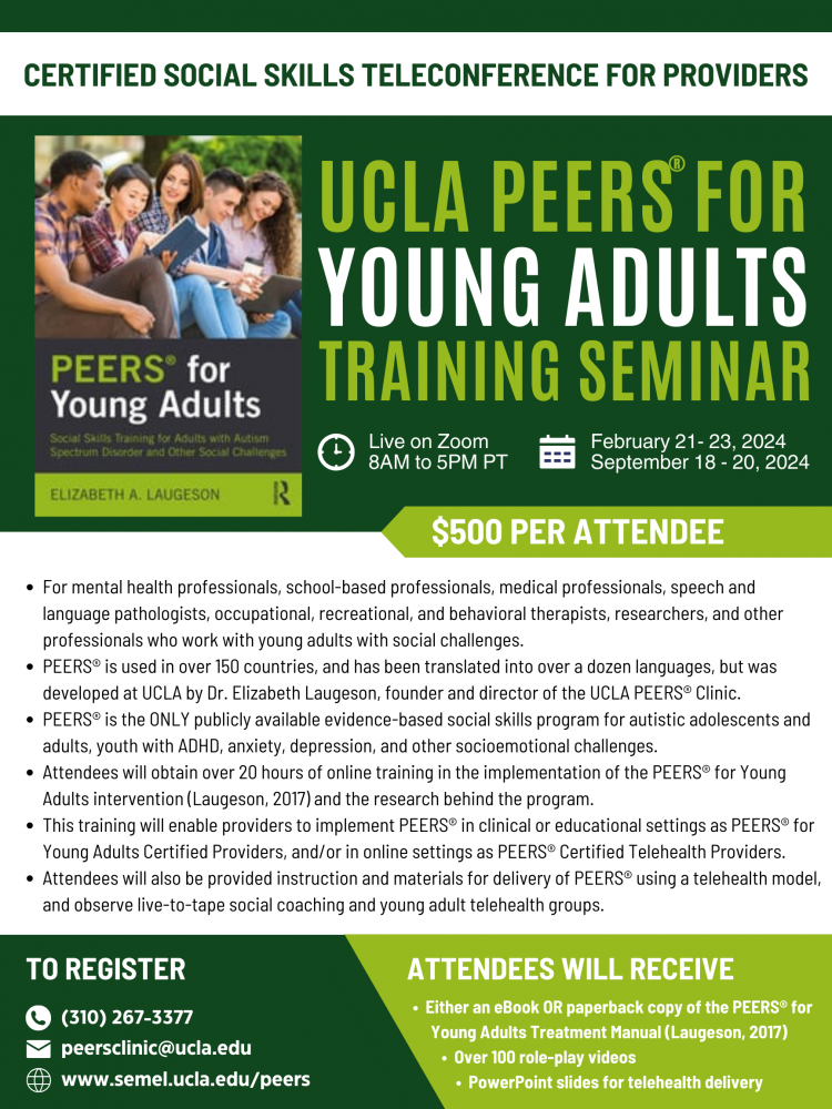 PEERS® Bully Proofing Boot Camp  Semel Institute for Neuroscience and  Human Behavior